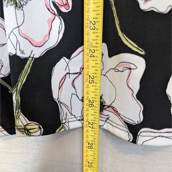 Ellen Tracy Women's Size SMALL Floral Blouse Ruffled Long Sleeve Elegant Top NEW - Picture 8 of 15